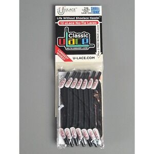 Classic ULace No Tie Sneaker Laces (14)‎ Wide Spaced Eyelets 2.5-4"